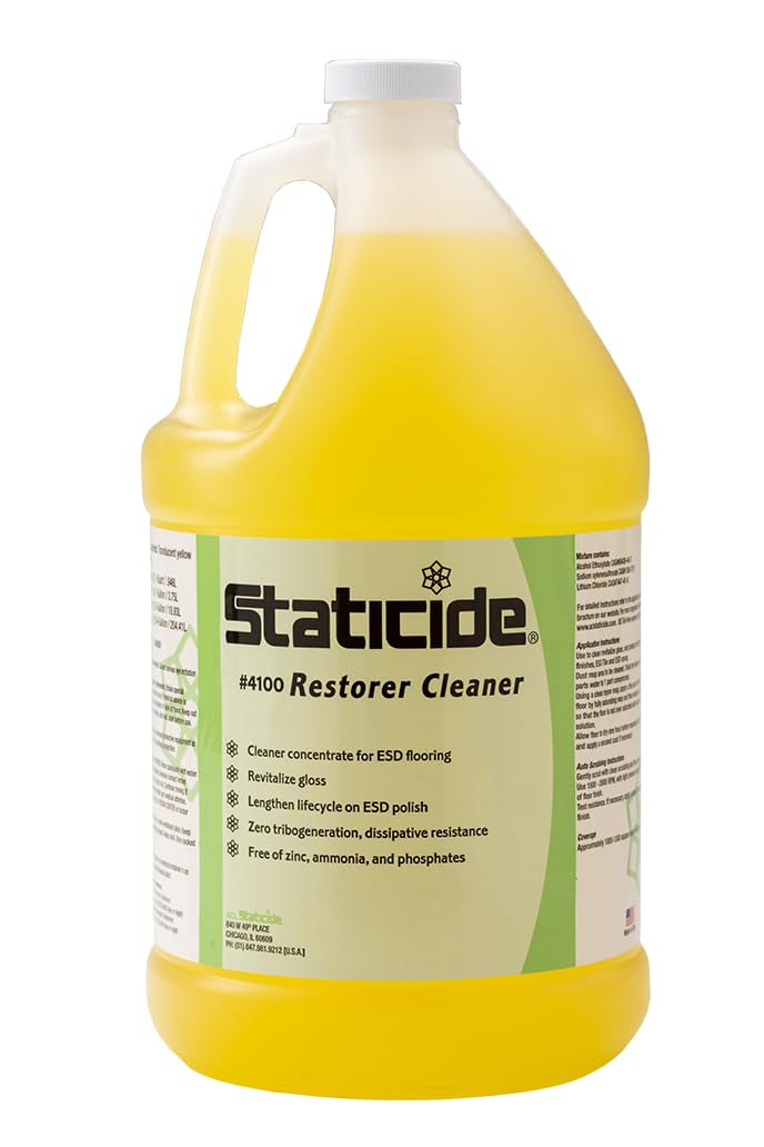 Staticide® 4100-1 Static Dissipative Acrylic Floor Finish Restorer Cleaner, Gallon