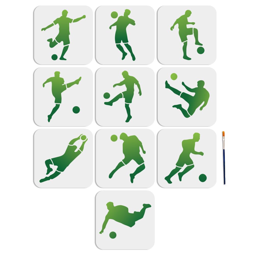 Stencil Per Pittura A Tema Sollevamento Pesi - Sagoma Umana 30x30 Cm - Plastica PET Riutilizzabile - Foto 11