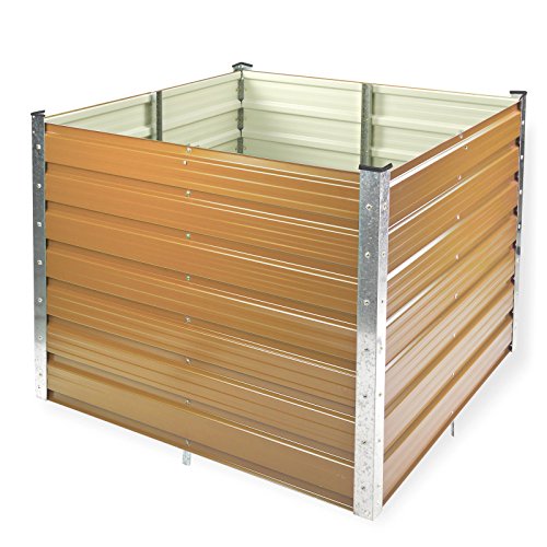Preisvergleich Produktbild DEMA Metall Hochbeet"Rosendaal" Braun