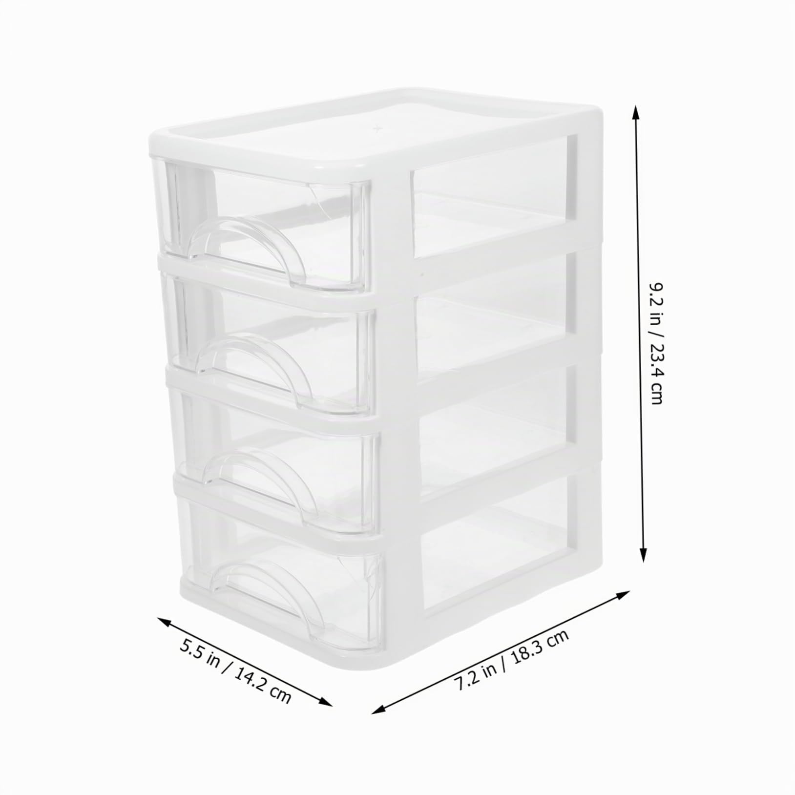 LABRIMP Organizer da Scrivania in Plastica Bianca Strati, Scatola Portaoggetti Pratica e Semplice per Decorazione Casa e Ufficio