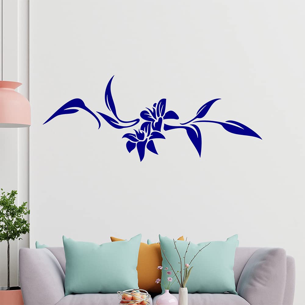 Kiwistar Fiori – Linee Adesivo in 6 Dimensioni – Wall Sticker Wall Sticker, 86_brillantblau, 80 x 23 cm