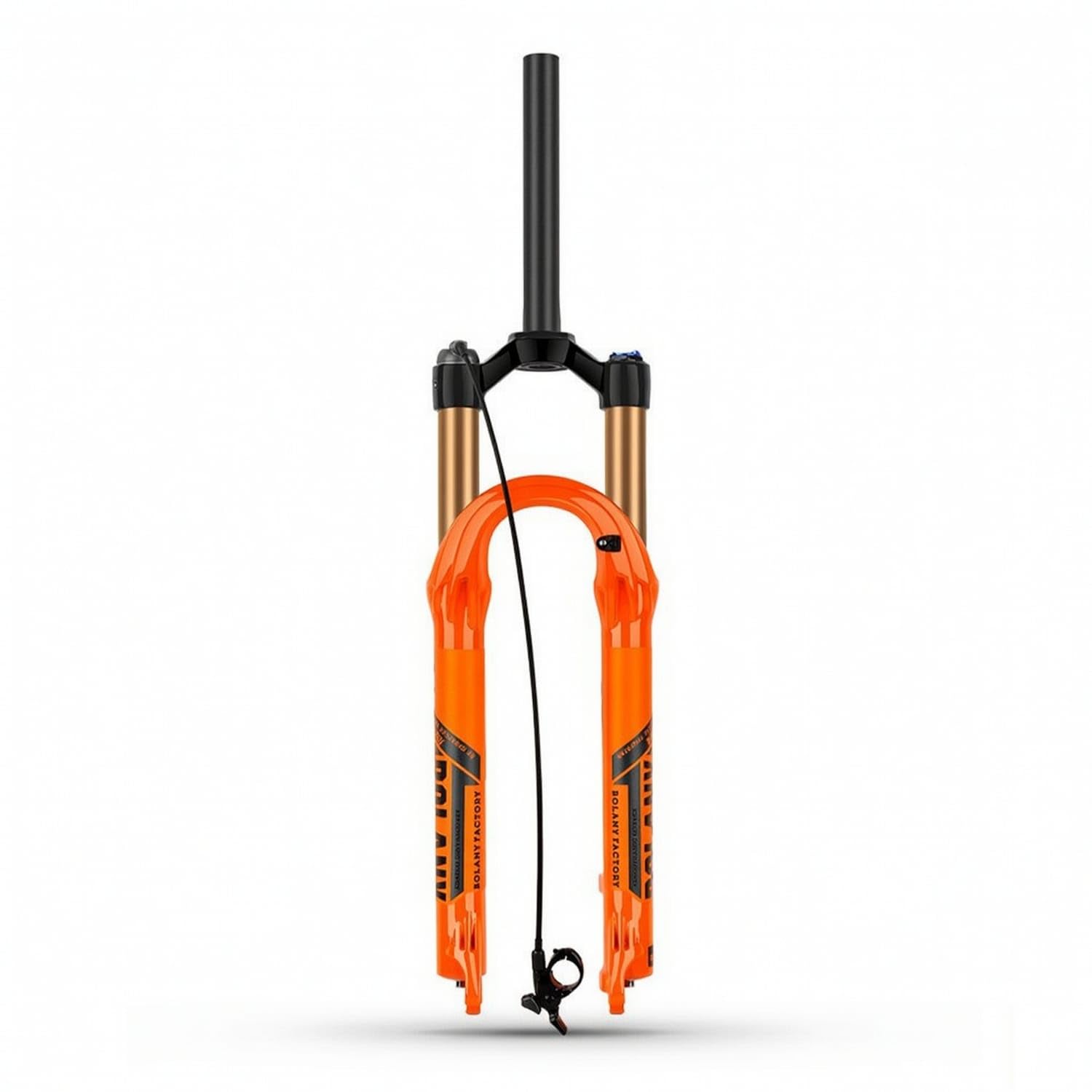 27.5-Inch Air Shock-Absorber Fork 120mm Travel Mountain Bike Fork Aluminum Alloy Lightweight for Cyclists, Cross Country, Trail Riding, 27.5 Inch, Wire Orange|Forks|Sporting Goods-image-1