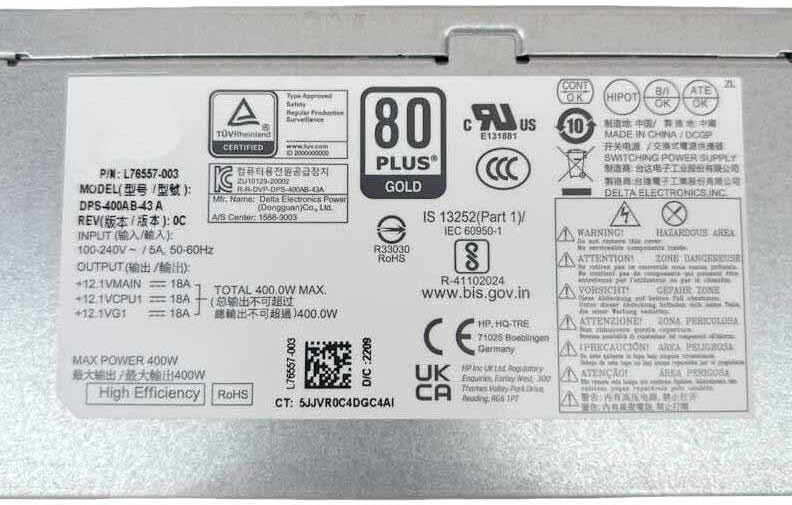 電源ユニット互換用DELTA製 HP 280 288 480 600 680 800 Pro G3 G4 G5 MT 86 G2 P