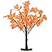 Lvydec Lighted Artificial Fall Maple Tree Clearance, 23-Inch Battry Operated Tabletop Autumn Tree for Home Festival Decoration, Warm White Light