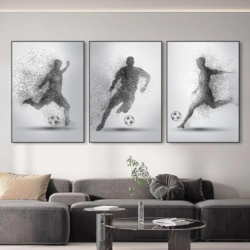 Affiche de football sur toile GELYX decoration salon 80x110cm