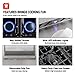 48 Inch Gas Cooktop 6 Burners, GASLAND Chef Professional Natural Gas Cooktop Slide-in Pro RT4806 with Indicator Light & Griddle, Cast Iron Grates, Re-ignition 120V Plug-in