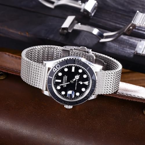 Milanese Mesh Watch Bracelets, Men's Watch Bands Brushed, Non-Quick-Release by REZERO - Image 7