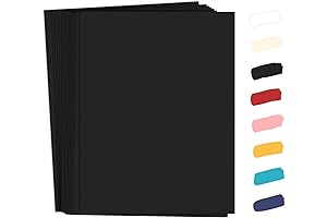 50 Pack Black Cardstock 8.5 x 11, Goefun 65lb Card Stock Printer...