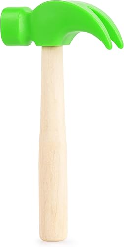 Miniatura 31 de Fowecelt Juguetes de martillo de madera, martillos de simulación, herramientas de mantenimiento, juguetes educativos para niños, suministros de Rosa