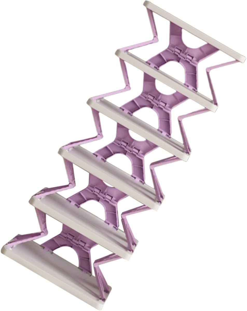 Foldable Purple Shoe Rack Organizer with Multi-layer Design, Non-slip Texture, and Easy to Clean Plastic Material, for Dormitory or Small Room Storage