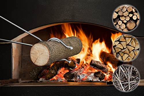Skyflame 40-Inch Stainless Steel Log Claw Tongs - Heavy-Duty Metal Grip Grabber Tool For Indoor Fireplace Outdoor Gas Firepit & Wood Burning Chiminea/Campfire, Large Fire Tong For Moving Firelogs #TOP6