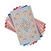 6 Pcs Miniature Carpets Mini Floral Print Carpet 6 Inch Vintage Woven Rug for Miniature Furniture Decoration Accessory