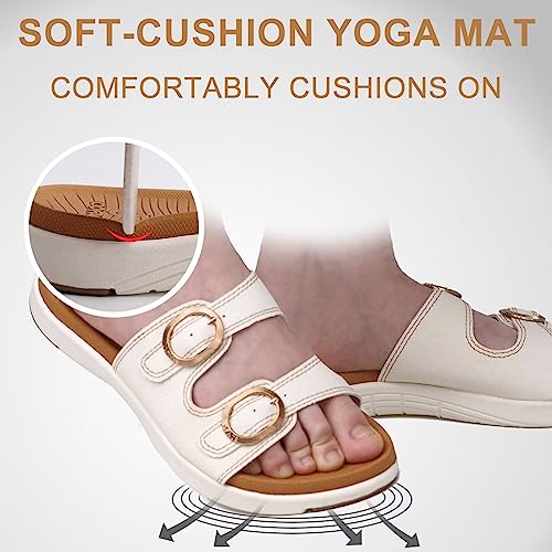 COFACE-Womens-Orthotic-Slides-Comfort-Plantar-Fasciitis-Arch-Support-Slip-on-Flat-Sandals-Ladies-Soft-Cushion-Fashion-Yoga-Mat-Slippers-With-Adjustable-Straps