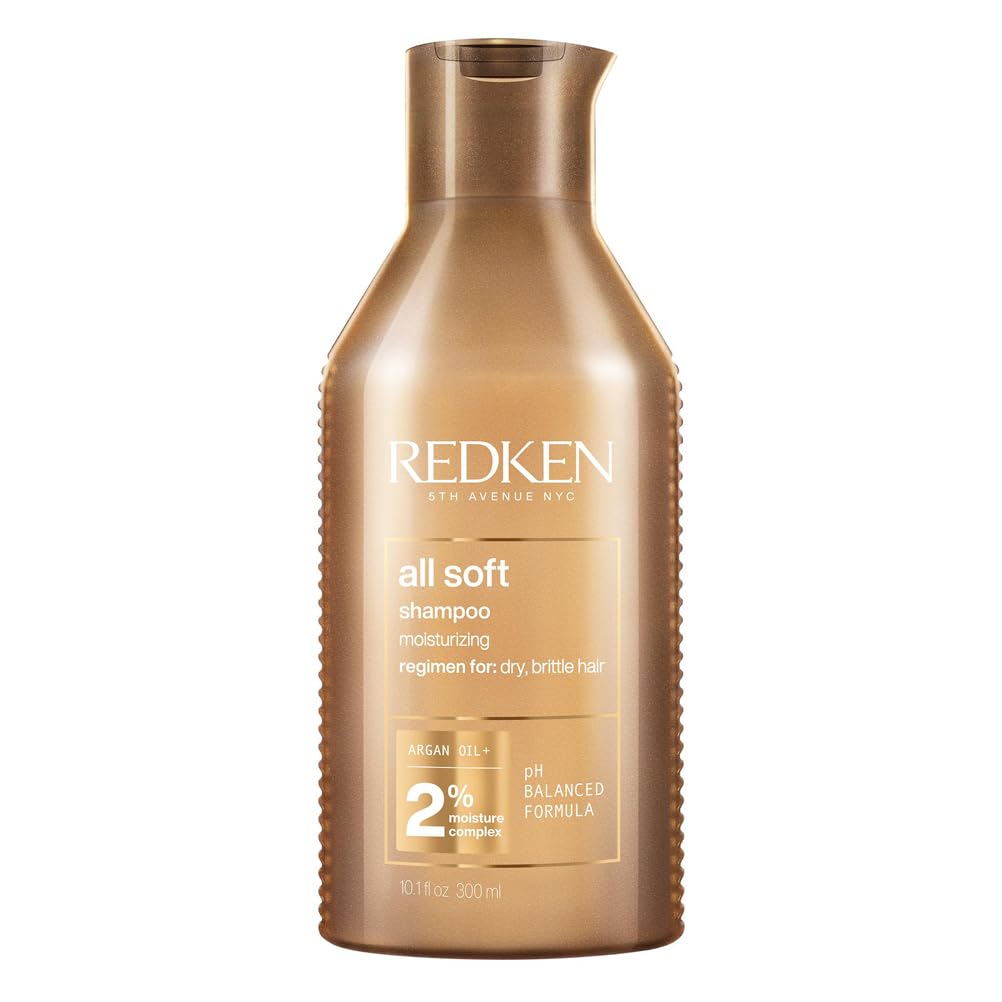 Redken Haarshampoo für trockenes und brüchiges Haar, Belebt und hydratisiert, Mit Omega-6 und Argan-Öl, All Soft Shampoo