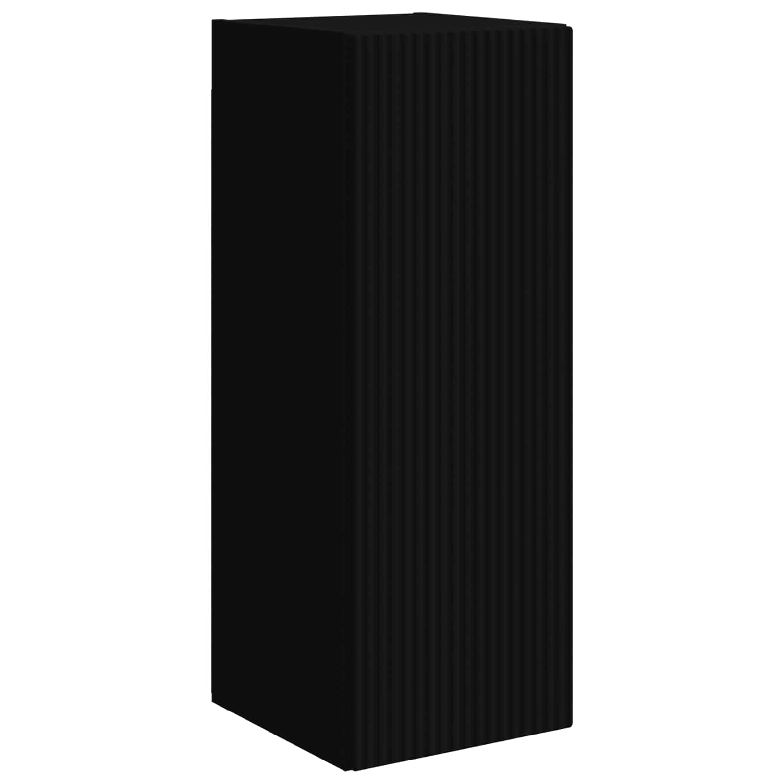 TV-Schrankset Wandmontiert 2-teilig, Schwarz Holzwerkstoff, Modernes Media-Center für Wohnzimmer, Elegantes Design, Platzsparendes Entertainment-Möbel