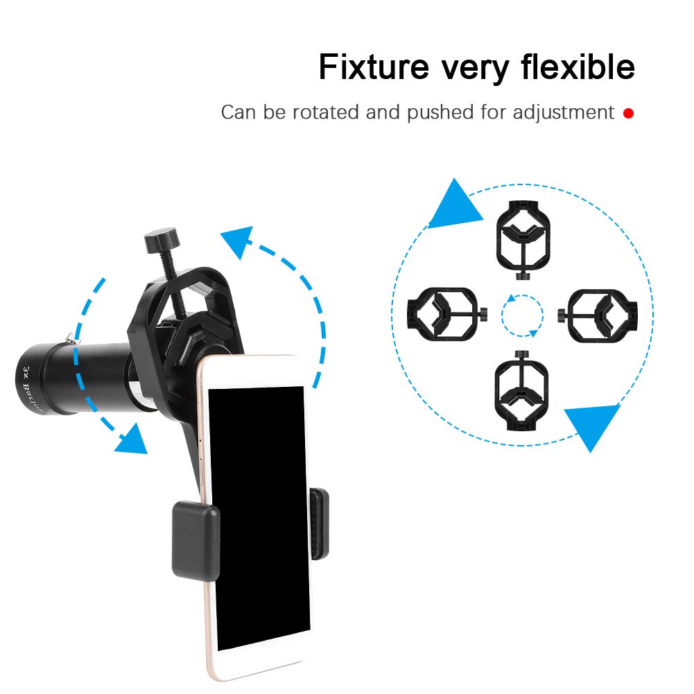 Adapter do Fotografii Telefonu Komórkowego, Uchwyt Adaptera do Telefonu Teleskopowego, Uchwyt Adaptera do Telefonu Komórkowego Kompatybilny z Lornetkami, Lunetami, Teleskopami itp.