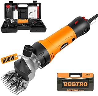 BEETRO 500W, Electric Professional Sheep Shears, Animal Grooming Clippers for Sheep Alpacas Goats and More, 6 Speeds Heavy Duty Farm Livestock Haircut
