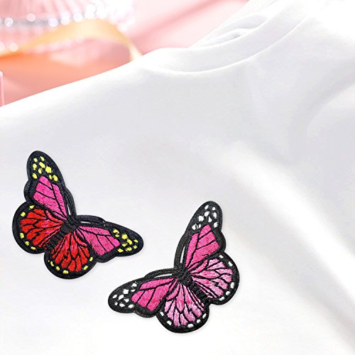 PGMJ 47pcs Embroidery Applique Patches Rose Flowers Butterfly Sunflowers Iron On Patches for Jackets, Jeans, Bags, Clothing, Arts Crafts DIY Decoration - Thumbnail 3