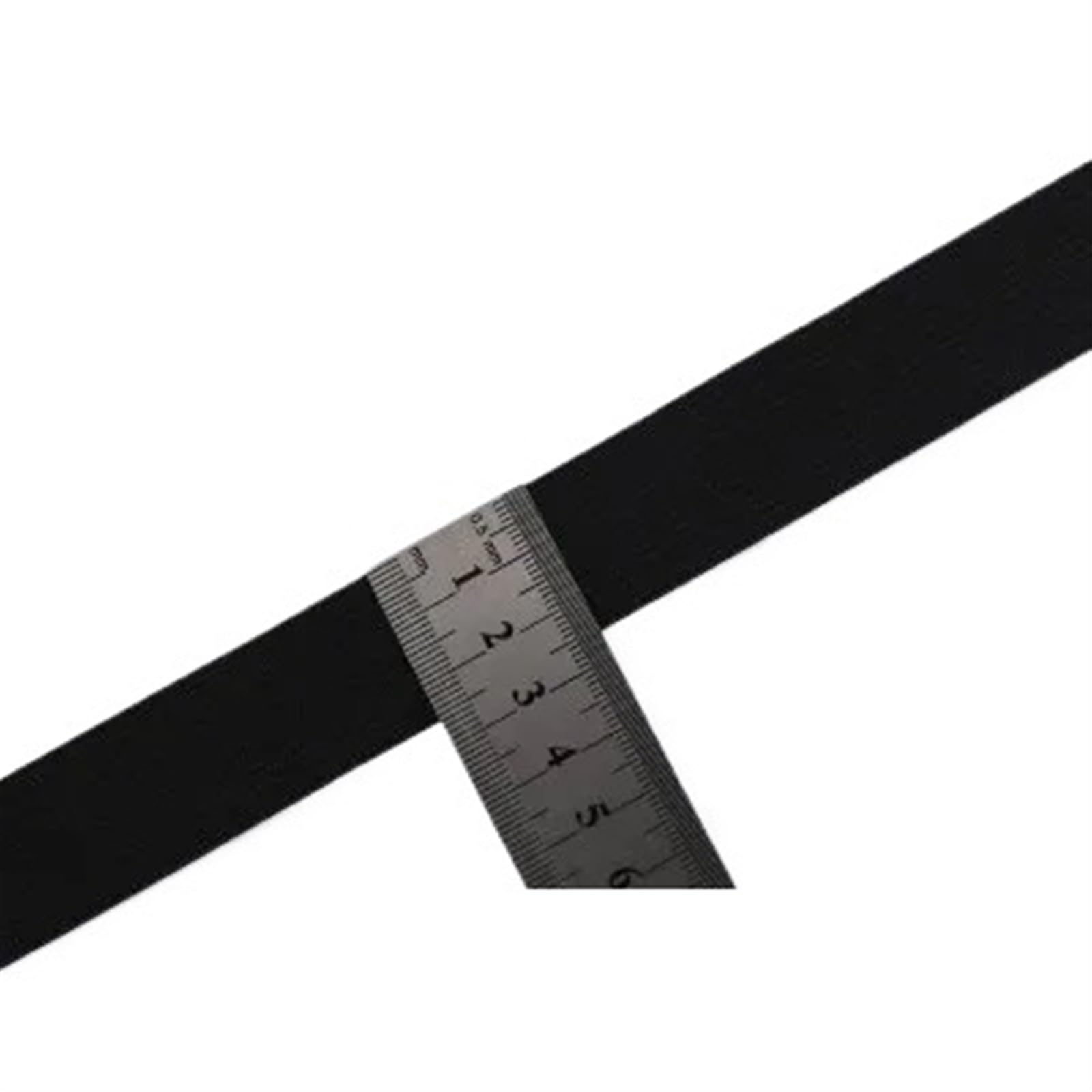 XPJYUA Elastic for Sewing Glitter Gold Silver Elastic Bands 10/15/25/40mm Nylon Waist Band for Garment Trousers DIY Sewing Accessories 1M(25mm Black)