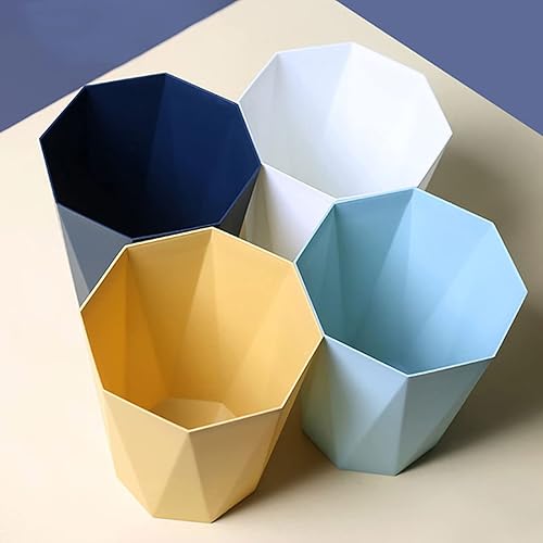 Miniatura 4 de Zentto Spruce - Cubo de basura pequeño de plástico poligonal elegante y elegante, contenedor de basura para baños, cocinas, oficinas en casa,
