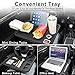 JUSTTOP 4 In 1 Car Steering Wheel Desk for Laptop,Versatile Upgraded Car Seat Tray, Spacious Steering Wheel Table With Tablet Holder and Dual Sauce Racks,Steering Wheel Under Table Console (Large)
