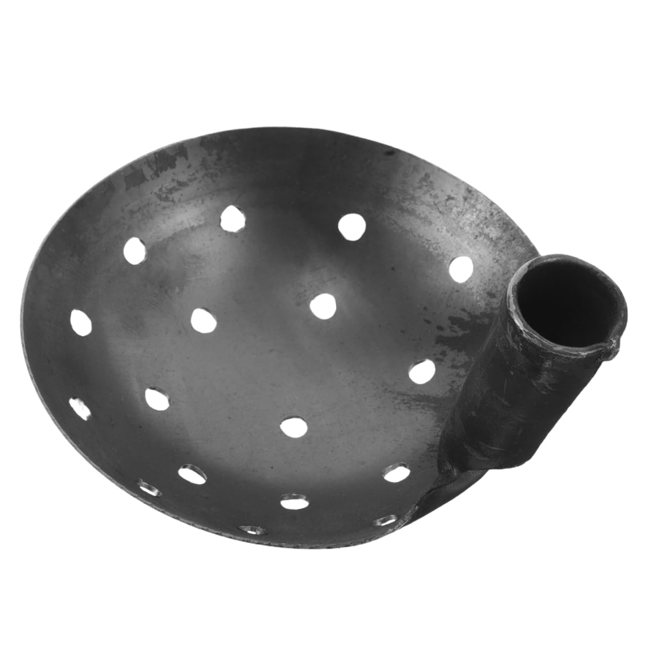 DOITOOL Pelle de jardin en métal de 17 cm avec tamis et trous de 1 cm - Pour le nettoyage des gouttières et des étangs - Tamis pour éliminer la boue et aérer le sol