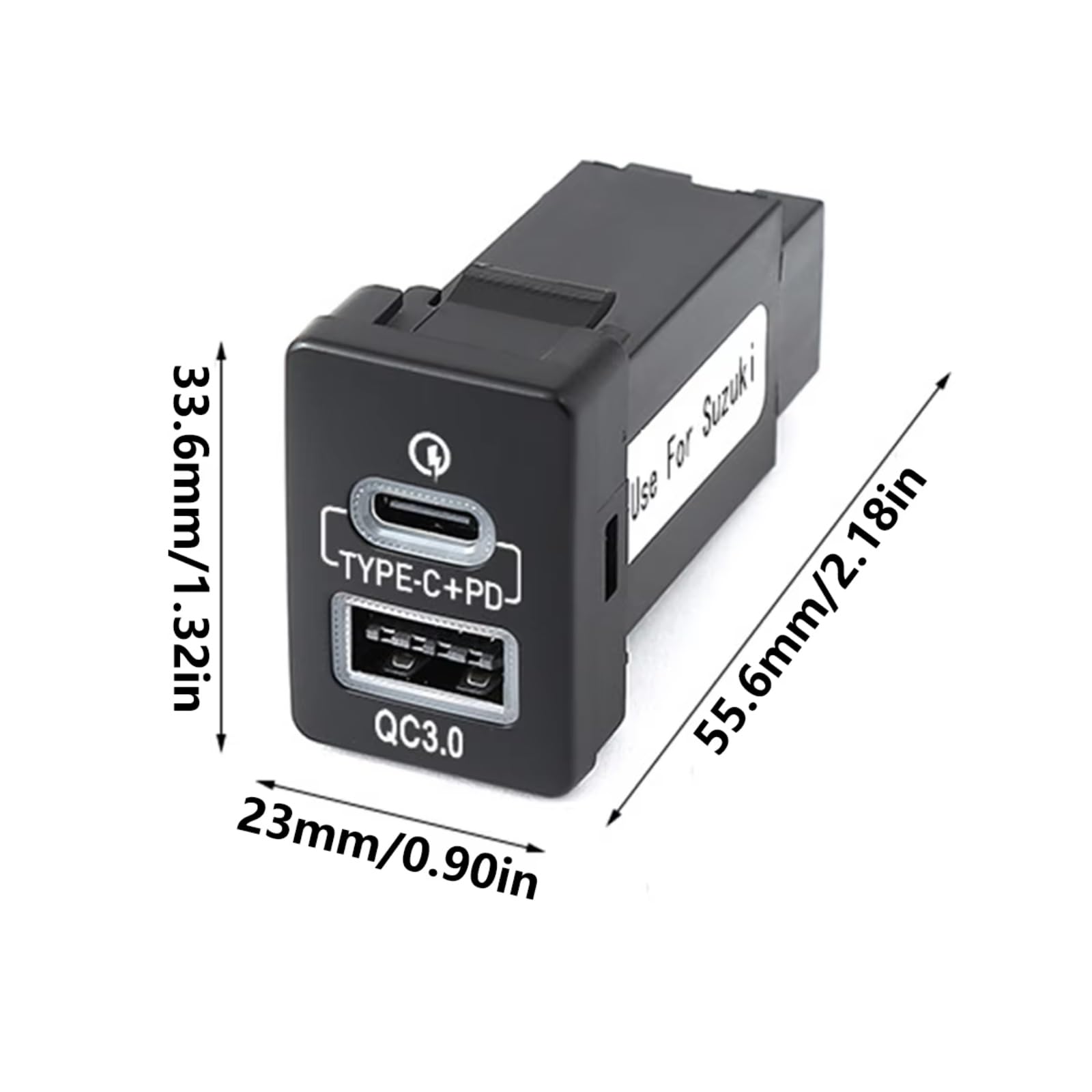 Centro De Puerto USB Compatible Con Suzuki Para Jimny Para Coche Swift Para Enchufe Cargador Interfaz Carga Rápida Salida QC3.0 PD Tipo C Puerto USB AUX Jack