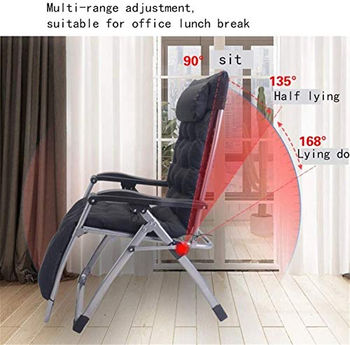 Xzgden Lightweight Garden Chair Black Loungers Recliners Folding Sunbed With Cushion Adjustable Backrest Relax Armchair Suitable For Play Indoor Outside And Terrace Use (Size : Without Cushion) #TOP2