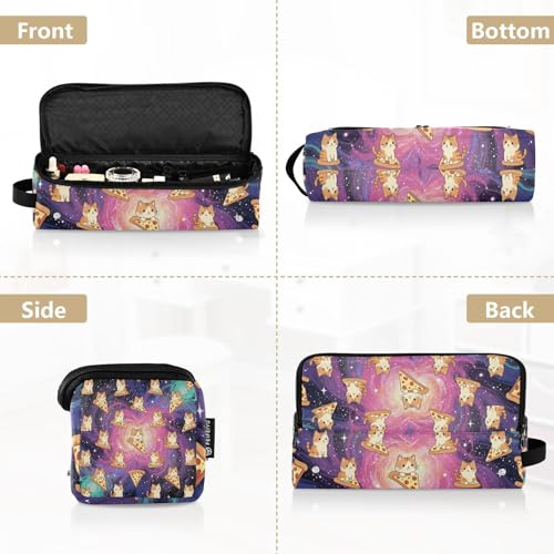 Bolsa de Viaje para Herramientas de Cabello para Mujeres con Tapete Resistente al Calor, Portátil para Planchas, Rizadores, Secadores y Más, Diseño Espacial Divertido miniatura 5