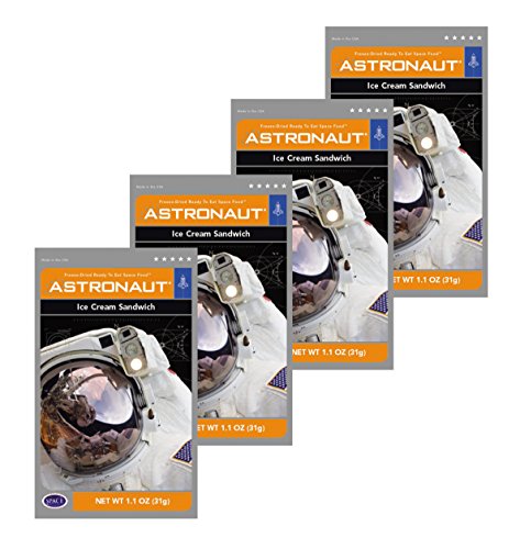 Astronaut Ice Cream Sandwich Freeze Dried Food 4 Packs
