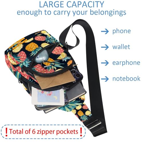 Mochila cruzada pequeña para senderismo y viajes bolso ligero con estampado de sandía 5