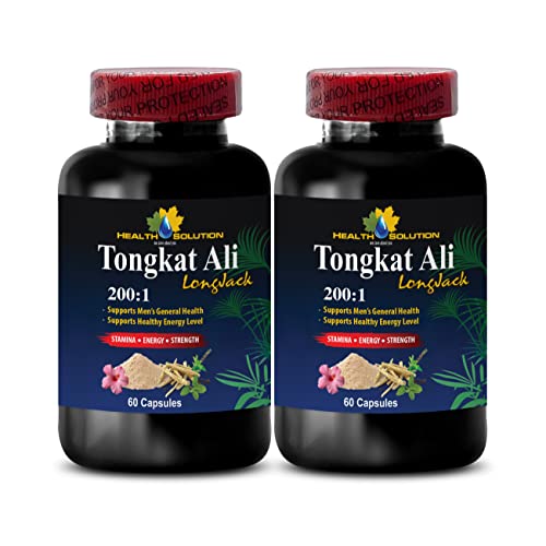 Testosterone booster for men libido - TONGKAT ALI ROOT PREMIUM EXTRACT 200 : 1 - Longjack tongkat ali - tongkat ali for men 400mg organic - eurycoma longifolia root extract - 2 Bottles 120 Capsules