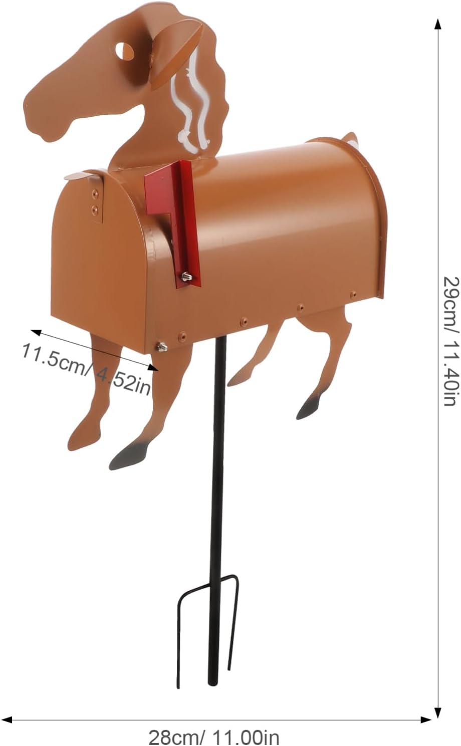 Farmhouse Style Mailbox Capacity Horse Mailbox Adorable Outdoor Mail Organizer