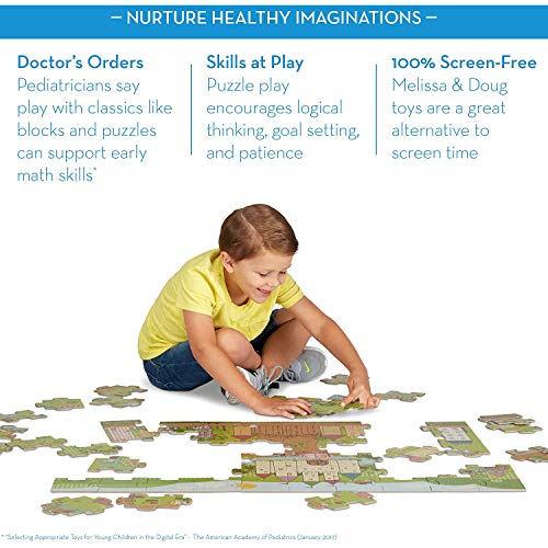 Princess Fairyland: Natural Play Giant X Floor Puzzle & 1 Me L I Ssa & Doug Scratch Art Mini-Pad Bundle (31372) #TOP4