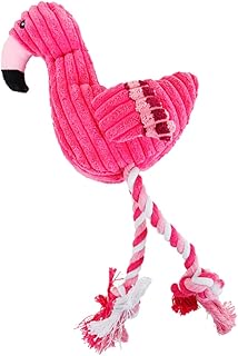 Mipcase Dogman Toys Chew Toys Small Dog Toy Dog Toys Flamingo Squeaky Toy for Dogs Flamingo Chew Toy Pet Supplies Cotton Rope Plush Toy The Dog Indestructible Pink Pet Toys