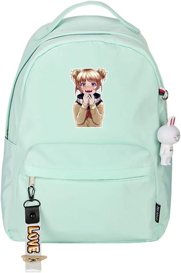 My Hero Academia Cross my body Himiko Toga Women Backpack Kawaii Bookbag Pink Girls School Bags Small Travel Daypack (11)