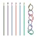 TecUnite 60 Pieces Flexible Bendy Soft Pencils Colorful Stripe Pencil with Eraser