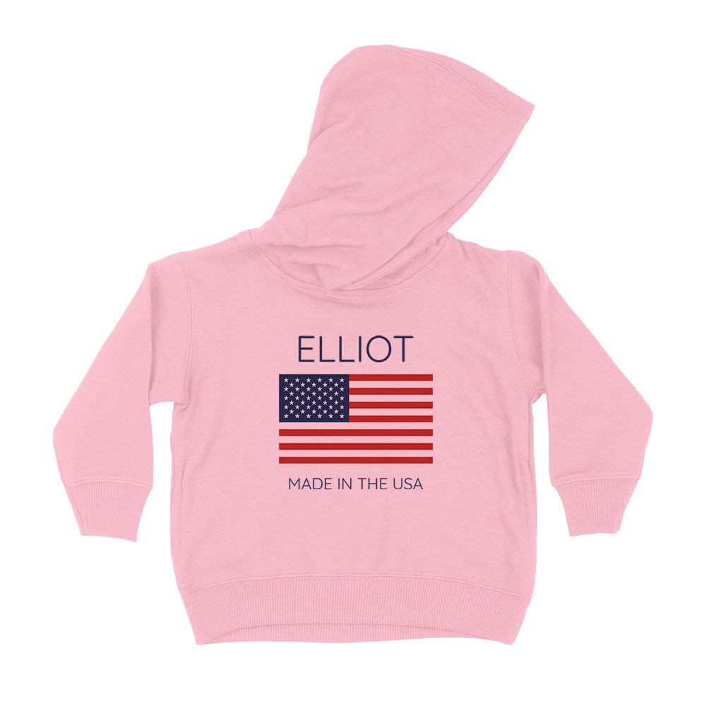 Elliot Made in the USA Kids Hoodie Sweatshirt Toddler 5T Light Pink