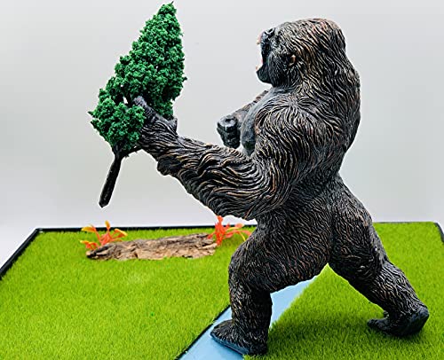Higherbros King Kong Toys Gorilla Action Figure Standing Rampage Gorilla Fight Mode Gorilla Ape Solid Wild Animal Figurines For Kids Birthday And Home Decoration #TOP5