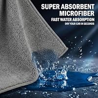 2 Pack Professional Large Microfiber Car Drying Towels (31" x 24"), Microfiber Towels for Cars, Scratch Free, Lint Free, Highly Absorbent Quick Drying Towel Cloth for Cars, Trucks Boats, Car Detailing — image 2