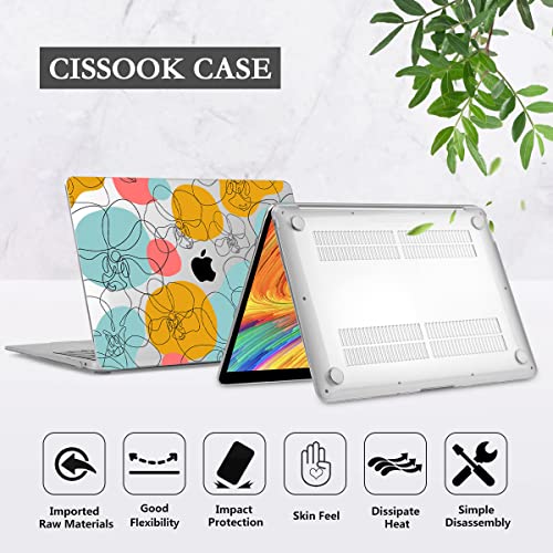 Cissook Abstract Floral Case Compatible With Macbook Pro 13 Inch 2022 2021 2020 Release M2 A2338 M1 A2251 A2289 Model, Plastic Hard Shell With Keyboard Skin & Webcam Cover For Macbook Pro 13 2020-2022 #TOP5