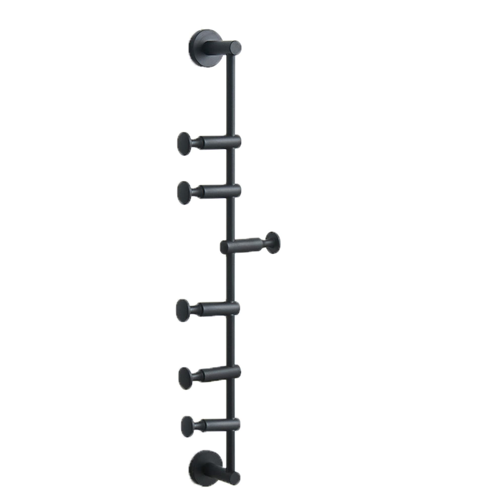 Manteau rack rotatif étagère murale en laiton noir XL pour la maison