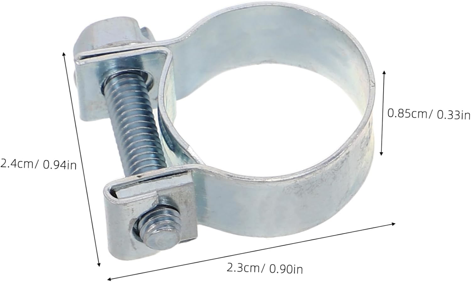 50pcs Galvanized Double Ear Clamp Kit Robust Hose Clamp Assortment for Pipe Fasteners