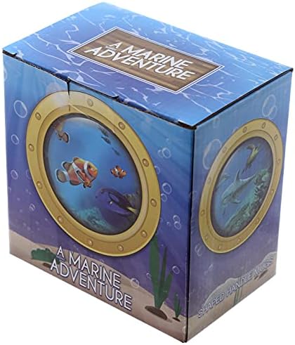 Puckator Turtle with Underwater Decal Ceramic Shaped Handle Mug, Coffee Hot Drinks, Decorative Gift Box, Home Kitchen Height 13.5cm Width 12cm Diameter 8.5cm