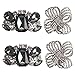 Polkar 2 Pairs Elegant Rhinestone Crystal Metal Shoe Clips Shoe Buckle for Wedding Party Decoration (color A1)