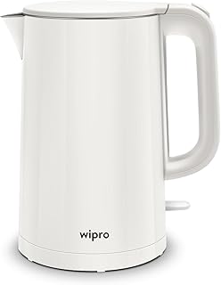 wipro ABS Elato BK210 Cool Touch Double Layer Electric Kettle, 1.5 Litres, Anti-Rust Shield, Super Fast Heating, 3X Protec Price In India