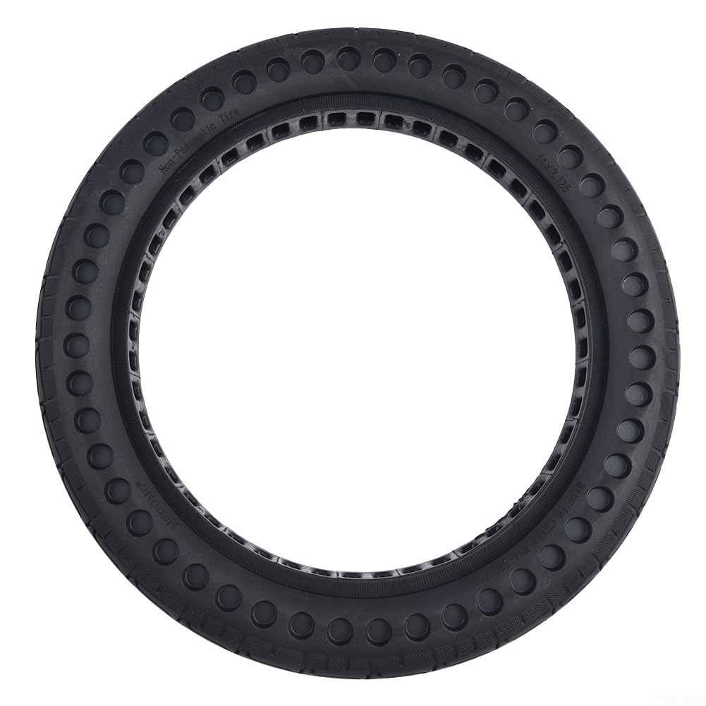Electric Scooter Wheel, 14x2.125(57-254) Punctureproof Rubber Tyre Front Rear Replacement Solid Rubber Tires for Electric Scooter