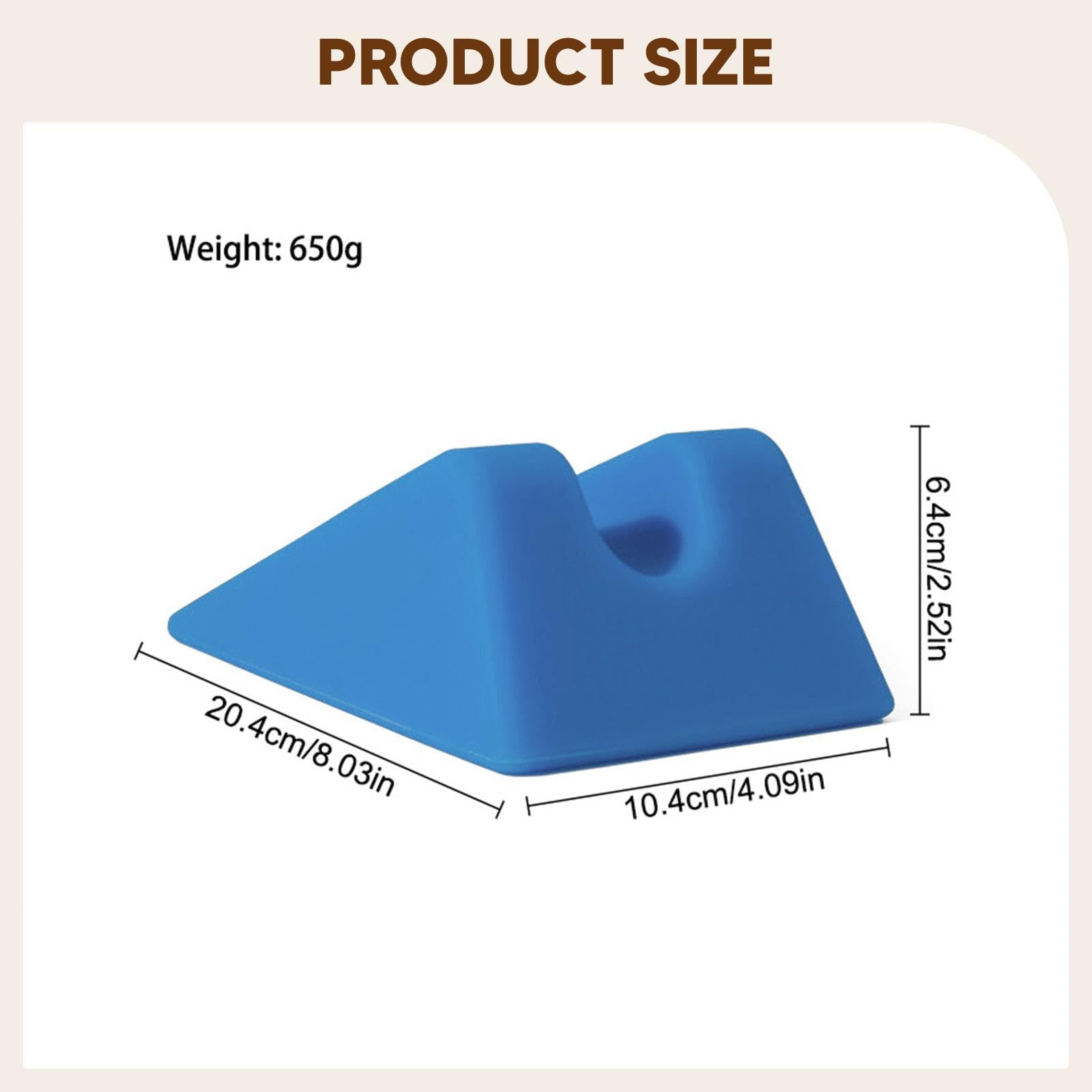 MERIGLARE Almohada de Respaldo Triangular Cojín con Inclinación para Descanso en Cama Almohada para Leer Y Ver Televisión Material Antideslizante Silicona, Azul, Individual