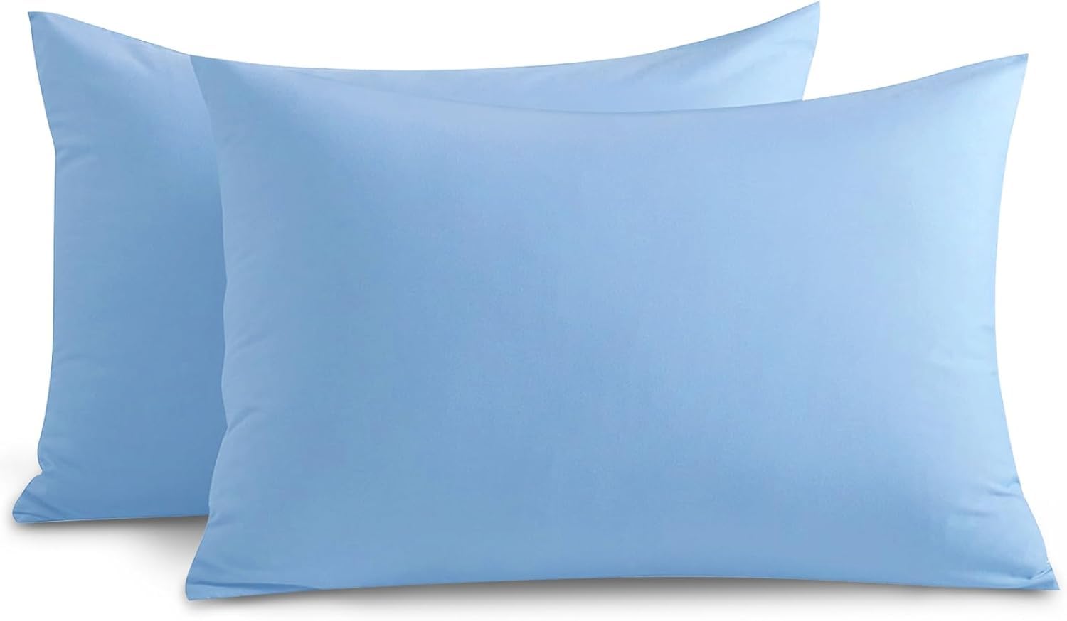 Yorkshire Bedding Sky Blue Pillow Cases 4 Pack 100% Soft Brushed Microfiber Hypoallergenic Pillowcases with Envelope Closure - Fade & Stain Resistant Housewife Pillow Covers (50 X 75 Cm)