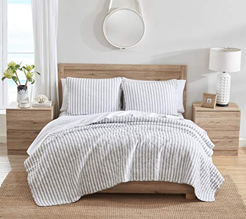 Parure de lit Stone Cottage en coton gris lit Queen réversible